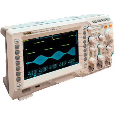 Rexgear_Rigol DS2202A 200 MHz, 2 Channel Oscilloscope with 2 GSa/sec and 14 Mpts memory standard as well as low noise front end. 50 Ohm input included